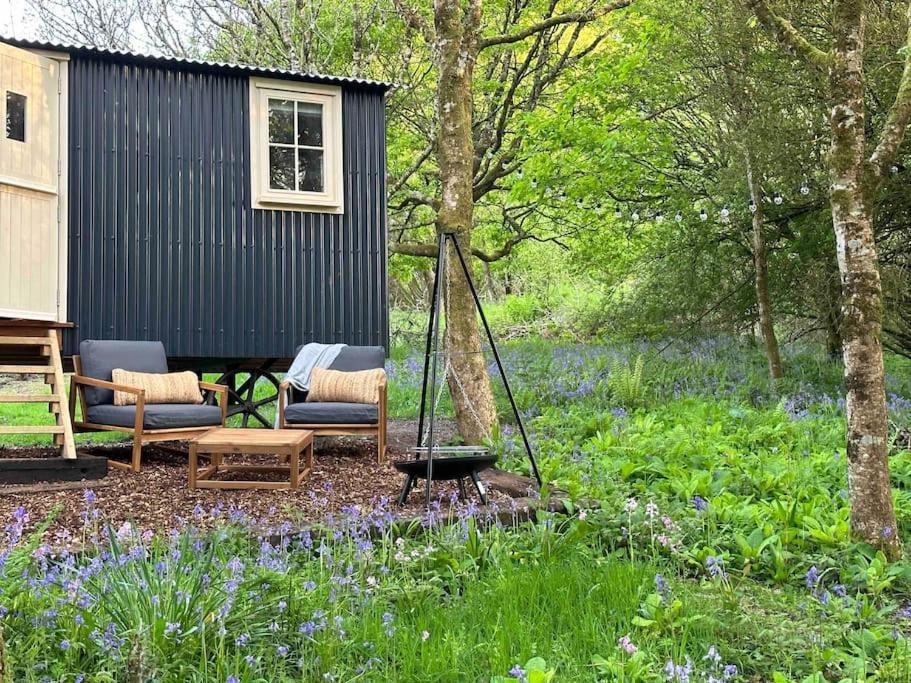 Cornwall Woodland Shepherd'S Hut - Dennis Hut Bodmin Extérieur photo